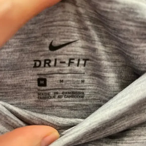 Nike Dri-FIT Heather Gray Training Leggings Women’s M High-Rise Activewear - Picture 4 of 5